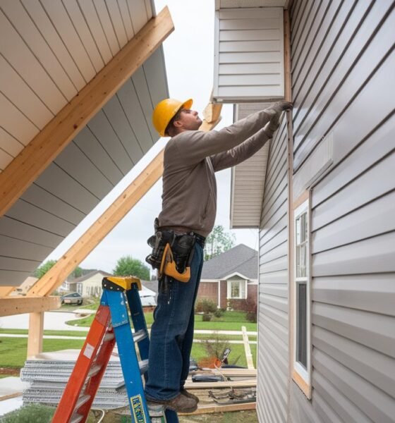 Hanging Hardie siding